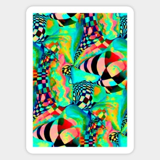 Artistic Gay Pride Abstract Optical Illusion Artwork Sticker